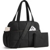 BAGSMART Small Gym Bag for Women, 2 Set Travel Duffel Bags, Camel | 20L small gym bag, cute duffle bag for travel, lightweight carry on bag, weekender overnight bag hospital bag(Black)