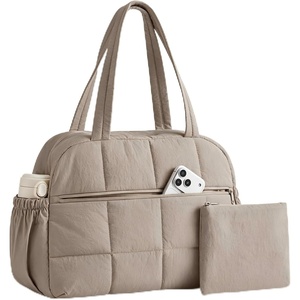 BAGSMART Small Gym Bag for Women, 2 Set Travel Duffel Bags, Camel | 20L small gym bag, cute duffle bag for travel, lightweight carry on bag, weekender overnight bag hospital bag(Camel)