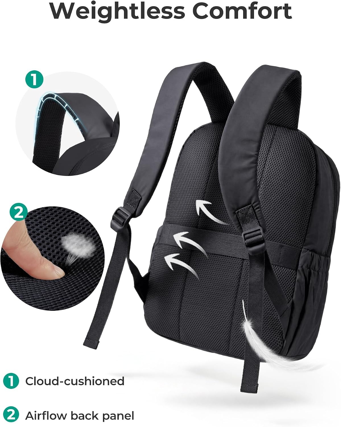 image:imageBAGSMART Backpack for Women Travel Backpack with Large Side Pocket 156 Inch Work College Backpack Purse Waterproof Business Teacher Laptop Bag Camel156 Inpink