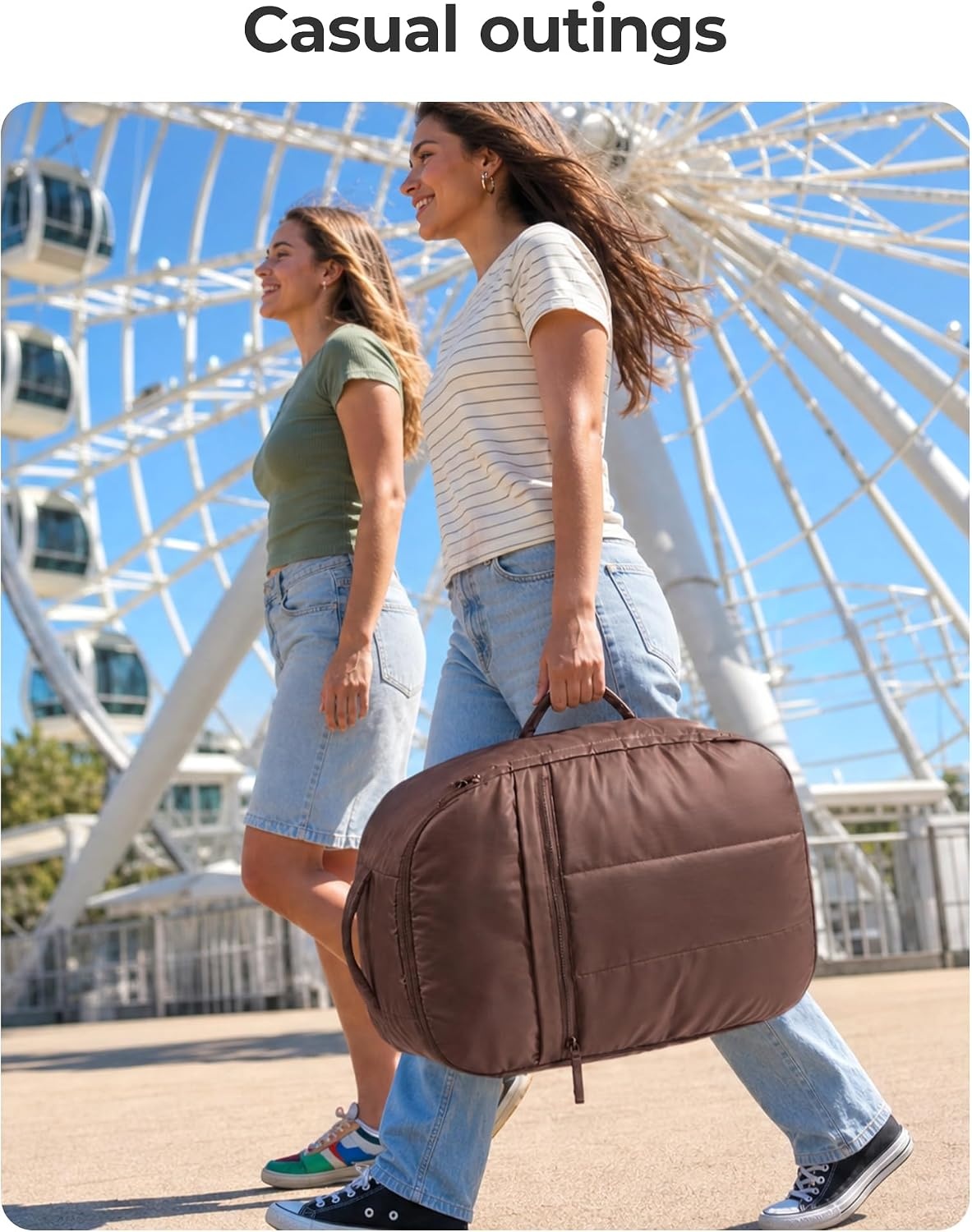 image:imageBAGSMART Backpack for Women Travel Backpack with Large Side Pocket 156 Inch Work College Backpack Purse Waterproof Business Teacher Laptop Bag Camel173 Inchocolate