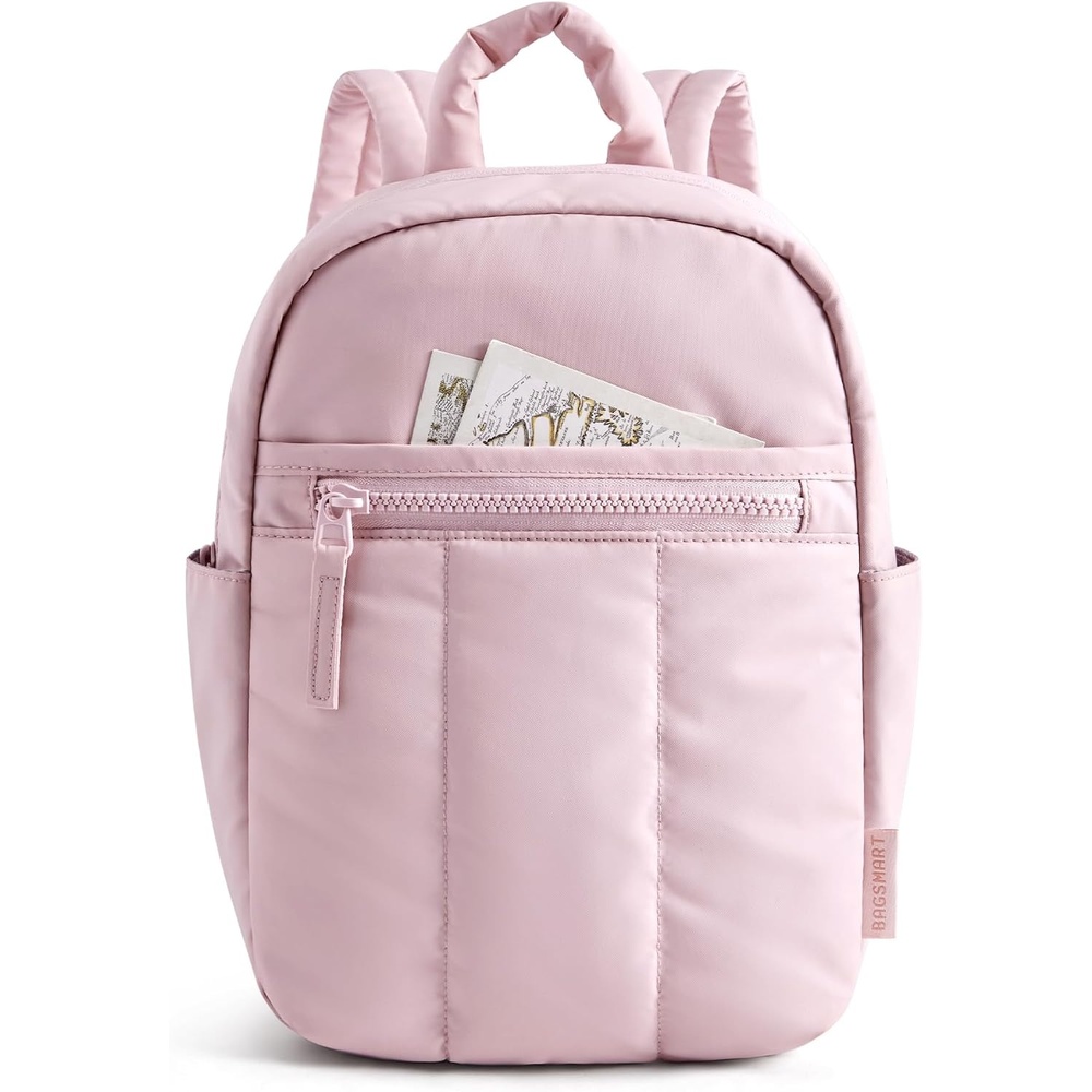 image:imageBAGSMART Backpack for Women Travel Backpack with Large Side Pocket 156 Inch Work College Backpack Purse Waterproof Business Teacher Laptop Bag Camel97 Inpink