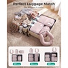 BAGSMART 6 Set Compression Packing Cubes Travel Essentials with Neck Pillow | Premium taslan organizer bags for budget airline carry-ons, luggage, suitcases, closets, cruises(Navy Blue)
