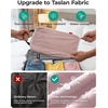 BAGSMART 6 Set Compression Packing Cubes Travel Essentials with Neck Pillow | Premium taslan organizer bags for budget airline carry-ons, luggage, suitcases, closets, cruises(Baby Pink)