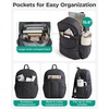 BAGSMART Backpack for Women, Travel Backpack with Large Side Pocket, 15.6 Inch Work College Backpack Purse, Waterproof Business Teacher Laptop Bag, Camel(15.6 In-green)