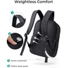 BAGSMART Backpack for Women, Travel Backpack with Large Side Pocket, 15.6 Inch Work College Backpack Purse, Waterproof Business Teacher Laptop Bag, Camel(15.6 In-black)