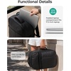 BAGSMART Backpack for Women, Travel Backpack with Large Side Pocket, 15.6 Inch Work College Backpack Purse, Waterproof Business Teacher Laptop Bag, Camel(17.3 In-black)