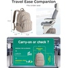 BAGSMART College Laptop Backpack, Travel Backpack for Women, Quilted Casual Daypack, Water-Resistant Bookbag for 15.6 Inch Laptop, Cherry Red(Camel)