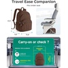 BAGSMART College Laptop Backpack, Travel Backpack for Women, Quilted Casual Daypack, Water-Resistant Bookbag for 15.6 Inch Laptop, Cherry Red(Chocolate)