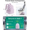 BAGSMART College Laptop Backpack, Travel Backpack for Women, Quilted Casual Daypack, Water-Resistant Bookbag for 15.6 Inch Laptop, Cherry Red(Lavender)