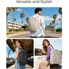 BAGSMART Travel Backpack Women, 15.6 Inch Carry On Backpack Flight Approved, TSA Approved Personal Item Travel Bag, Water Resistant Weekender Bag Luggage Daypack, Forest Green(Beige)