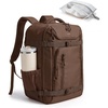 BAGSMART 35L Travel Backpack for Women & Men Fits 17-Inch Laptop, Airline Approved Carry On Backpack with Wet Pocket & Shoe Pouch, Water-Resistant Personal Item Travel Bag, Black(Coffee Brown)