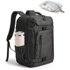 BAGSMART 35L Travel Backpack for Women & Men Fits 17-Inch Laptop, Airline Approved Carry On Backpack with Wet Pocket & Shoe Pouch, Water-Resistant Personal Item Travel Bag, Black(Black)