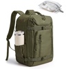 BAGSMART 35L Travel Backpack for Women & Men Fits 17-Inch Laptop, Airline Approved Carry On Backpack with Wet Pocket & Shoe Pouch, Water-Resistant Personal Item Travel Bag, Black(Olive Green)