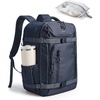 BAGSMART 35L Travel Backpack for Women & Men Fits 17-Inch Laptop, Airline Approved Carry On Backpack with Wet Pocket & Shoe Pouch, Water-Resistant Personal Item Travel Bag, Black(Navy Blue)