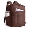 BAGSMART Backpack for Women, Travel Backpack with Large Side Pocket, 15.6 Inch Work College Backpack Purse, Waterproof Business Teacher Laptop Bag, Camel(17.3 In-chocolate)