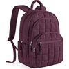BAGSMART College Laptop Backpack, Travel Backpack for Women, Quilted Casual Daypack, Water-Resistant Bookbag for 15.6 Inch Laptop, Cherry Red(Cherry Red)