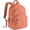 BAGSMART College Laptop Backpack, Travel Backpack for Women, Quilted Casual Daypack, Water-Resistant Bookbag for 15.6 Inch Laptop, Cherry Red(Orange)