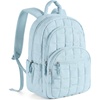 BAGSMART College Laptop Backpack, Travel Backpack for Women, Quilted Casual Daypack, Water-Resistant Bookbag for 15.6 Inch Laptop, Cherry Red(Sky Blue)