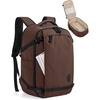 BAGSMART Travel Backpack Women, 15.6 Inch Carry On Backpack Flight Approved, TSA Approved Personal Item Travel Bag, Water Resistant Weekender Bag Luggage Daypack, Forest Green(Coffee Brown)