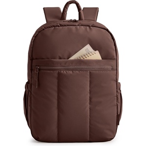 BAGSMART Backpack for Women, Travel Backpack with Large Side Pocket, 15.6 Inch Work College Backpack Purse, Waterproof Business Teacher Laptop Bag, Camel(15.6 In-chocolate)