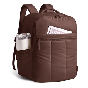 BAGSMART Backpack for Women, Travel Backpack with Large Side Pocket, 15.6 Inch Work College Backpack Purse, Waterproof Business Teacher Laptop Bag, Camel(17.3 In-chocolate)