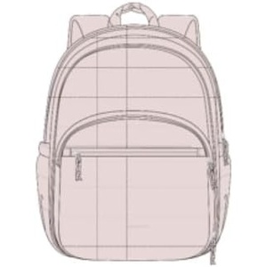BAGSMART College Laptop Backpack, Travel Backpack for Women, Quilted Casual Daypack, Water-Resistant Bookbag for 15.6 Inch Laptop, Cherry Red(Blush)