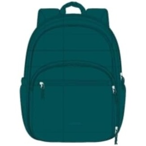 BAGSMART College Laptop Backpack, Travel Backpack for Women, Quilted Casual Daypack, Water-Resistant Bookbag for 15.6 Inch Laptop, Cherry Red(Ink Green)
