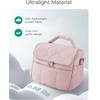 BAGSMART Insulated Lunch Bags for Women, Cute Quilted Lunch Box, Lightweight Puffy Padded Waterproof Lunch Tote, Reusable Lunch Cooler for Work Picnic Travel, Blackberry(Pink)