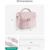BAGSMART Insulated Lunch Bags for Women, Cute Quilted Lunch Box, Lightweight Puffy Padded Waterproof Lunch Tote, Reusable Lunch Cooler for Work Picnic Travel, Blackberry(Beige)