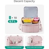 BAGSMART Insulated Lunch Bags for Women, Cute Quilted Lunch Box, Lightweight Puffy Padded Waterproof Lunch Tote, Reusable Lunch Cooler for Work Picnic Travel, Blackberry(Clay Orange)