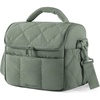 BAGSMART Insulated Lunch Bags for Women, Cute Quilted Lunch Box, Lightweight Puffy Padded Waterproof Lunch Tote, Reusable Lunch Cooler for Work Picnic Travel, Blackberry(Olive Green)