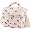 BAGSMART Insulated Lunch Bags for Women, Cute Quilted Lunch Box, Lightweight Puffy Padded Waterproof Lunch Tote, Reusable Lunch Cooler for Work Picnic Travel, Blackberry(Print-Cherry)