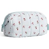 BAGSMART Makeup Bag Travel Toiletry Bag, Puffy Padded Make Up Bags for Women Makeup Organizer Case, Wide-open Pouch Purse Travel Essentials Toiletries Accessories Brushes, Apricot Pink(28-Ditsy Cherry)
