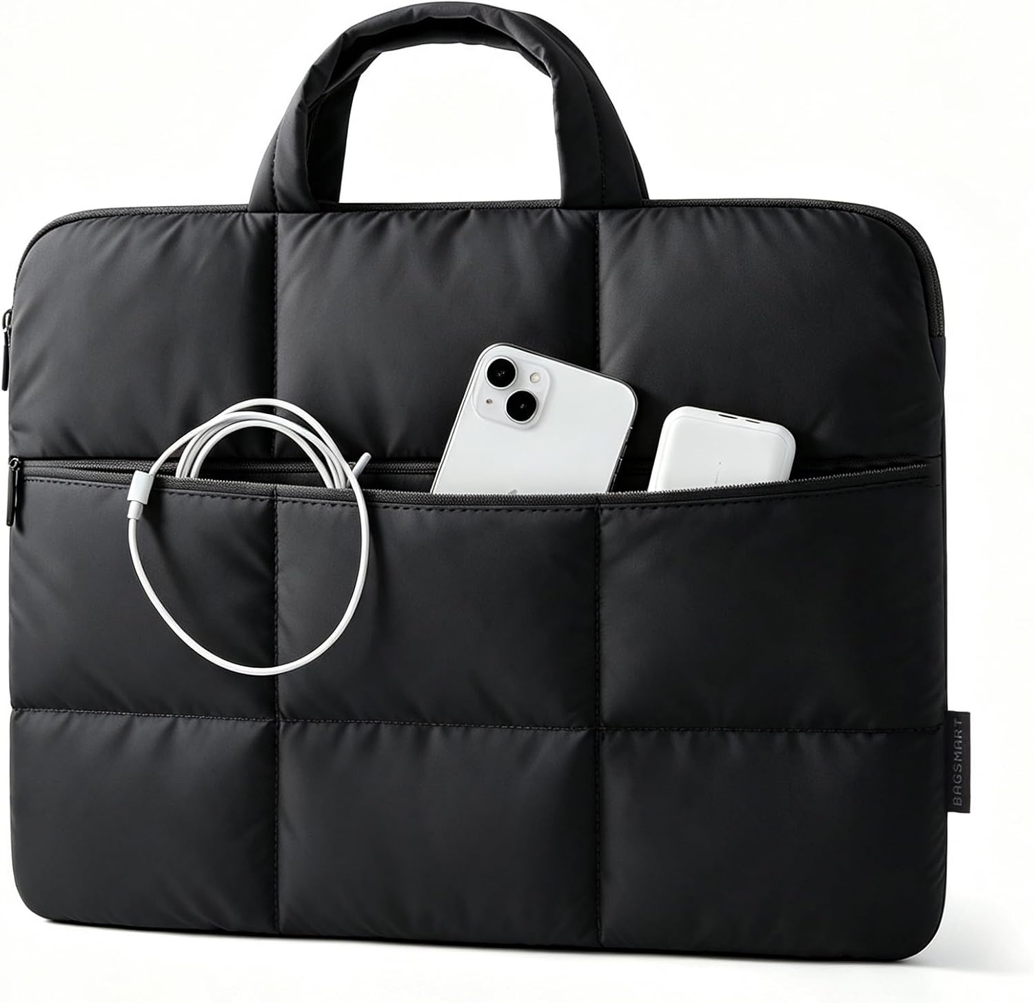 image:imageBAGSMART Laptop Sleeve 13314 Inch Puffer Slim Protective Case for Women Laptop Bag Cover for Work Business Trip College Compatible with MacBook NeoPro HP DellBlack