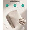 BAGSMART Small Corduroy Makeup Bag, Cosmetic Pouch for Women with Pocket | For Purse, Toiletry Pouch, Soft Mini Cosmetics Bag, Travel Essentials, Cute Make Up Pouch with Slip-in Pocket(01-Forest Green Mini)