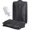 BAGSMART 2 Pack Travel Vacuum Storage Bags with Electric Pump, Gray | Airtight Space Saver Compression Bags for Clothes, Down Jackets & Suitcases; Heavy Duty Waterproof Material with Air Valve(Black)