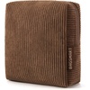 BAGSMART Small Corduroy Makeup Bag, Cosmetic Pouch for Women with Pocket | For Purse, Toiletry Pouch, Soft Mini Cosmetics Bag, Travel Essentials, Cute Make Up Pouch with Slip-in Pocket(01-Coffee Brown Mini)