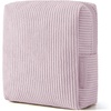 BAGSMART Small Corduroy Makeup Bag, Cosmetic Pouch for Women with Pocket | For Purse, Toiletry Pouch, Soft Mini Cosmetics Bag, Travel Essentials, Cute Make Up Pouch with Slip-in Pocket(01-Lavender Purple Mini)
