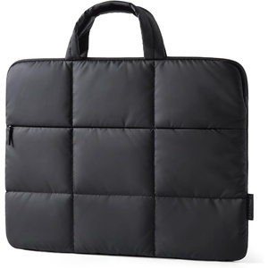BAGSMART Laptop Sleeve 13.3-14 Inch Puffer Slim Protective Case for Women | Laptop Bag Cover for Work Business Trip College Compatible with MacBook Neo/Pro, HP, Dell(Black)