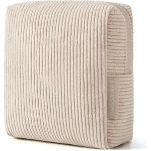 BAGSMART Small Corduroy Makeup Bag, Cosmetic Pouch for Women with Pocket | For Purse, Toiletry Pouch, Soft Mini Cosmetics Bag, Travel Essentials, Cute Make Up Pouch with Slip-in Pocket(01-Brown Mini)