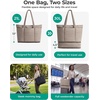 BAGSMART Puffer Tote Bag for Women, Expandable Teacher Handbag w/Pouch | 2 Pieces Lightweight Large Travel Tote, 15.6″ Laptop Computer Carry On Shoulder Handbag for Work, Commute, Clinical, Weekend(Jet Black)