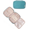 BAGSMART Travel Jewelry Organizer, Tangle-free Necklaces Case,Black(Teal)