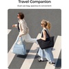 BAGSMART 2-in-1 Tote Bag for Women, Puffy Trapezoid Work Travel Handbag(Chocolate)