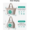 BAGSMART 2-in-1 Tote Bag for Women, Puffy Trapezoid Work Travel Handbag(Dim Gray)