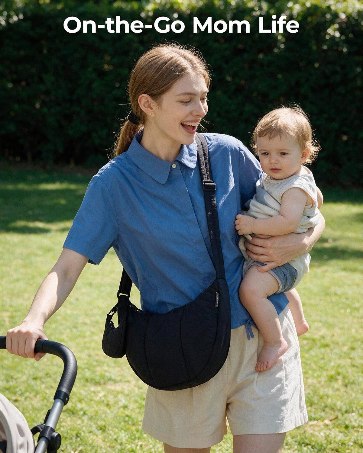 image:imageBAGSMART Puffer Crossbody Bags for Women with Pouch 2Piece Hobo PursesCharcoal Grey