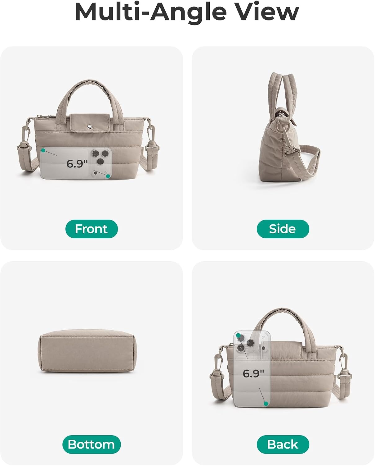 image:imageSmall Crossbody Bags for Women Travel Purse Crossbody Purse with PocketsChocolate