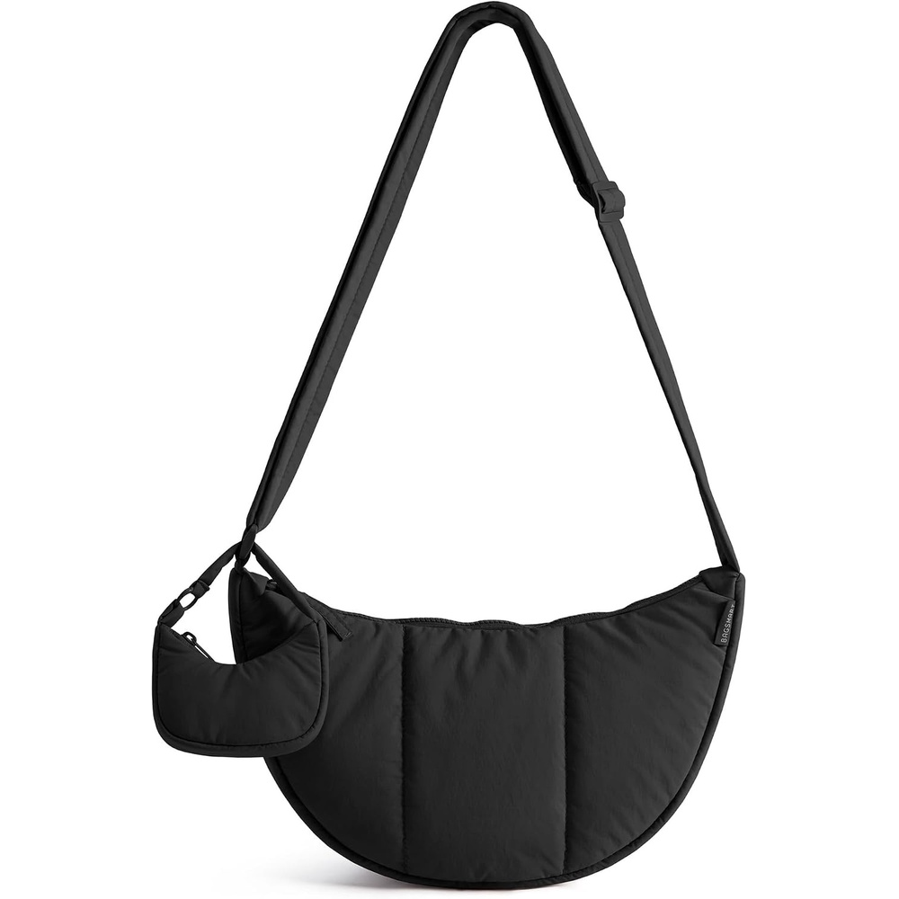 image:imageBAGSMART Puffer Crossbody Bags for Women with Pouch 2Piece Hobo PursesBlack