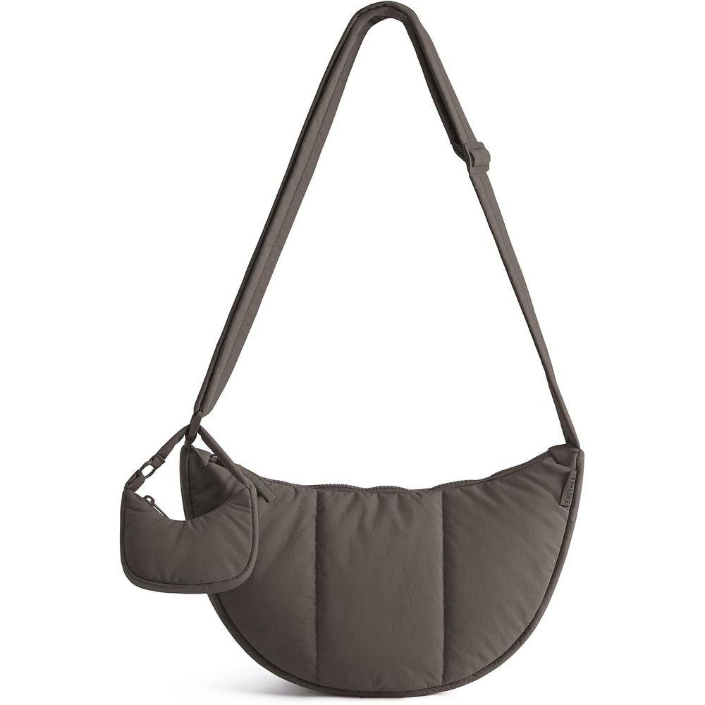 image:imageBAGSMART Puffer Crossbody Bags for Women with Pouch 2Piece Hobo PursesCharcoal Grey