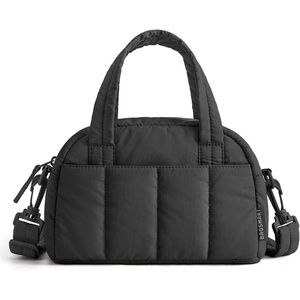 BAGSMART Crossbody Bags for Women, Puffy Travel Purse Small Wallet Handbags(Black)