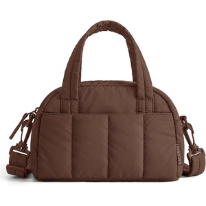 BAGSMART Crossbody Bags for Women, Puffy Travel Purse Small Wallet Handbags(Coffee Brown)